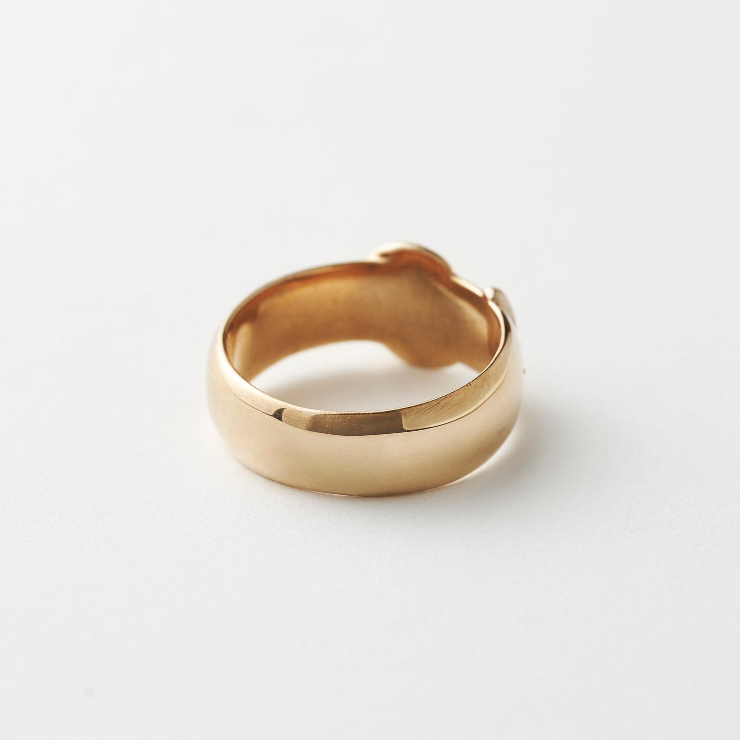 BUCKLE RING(10K GOLD,DIAMOND)