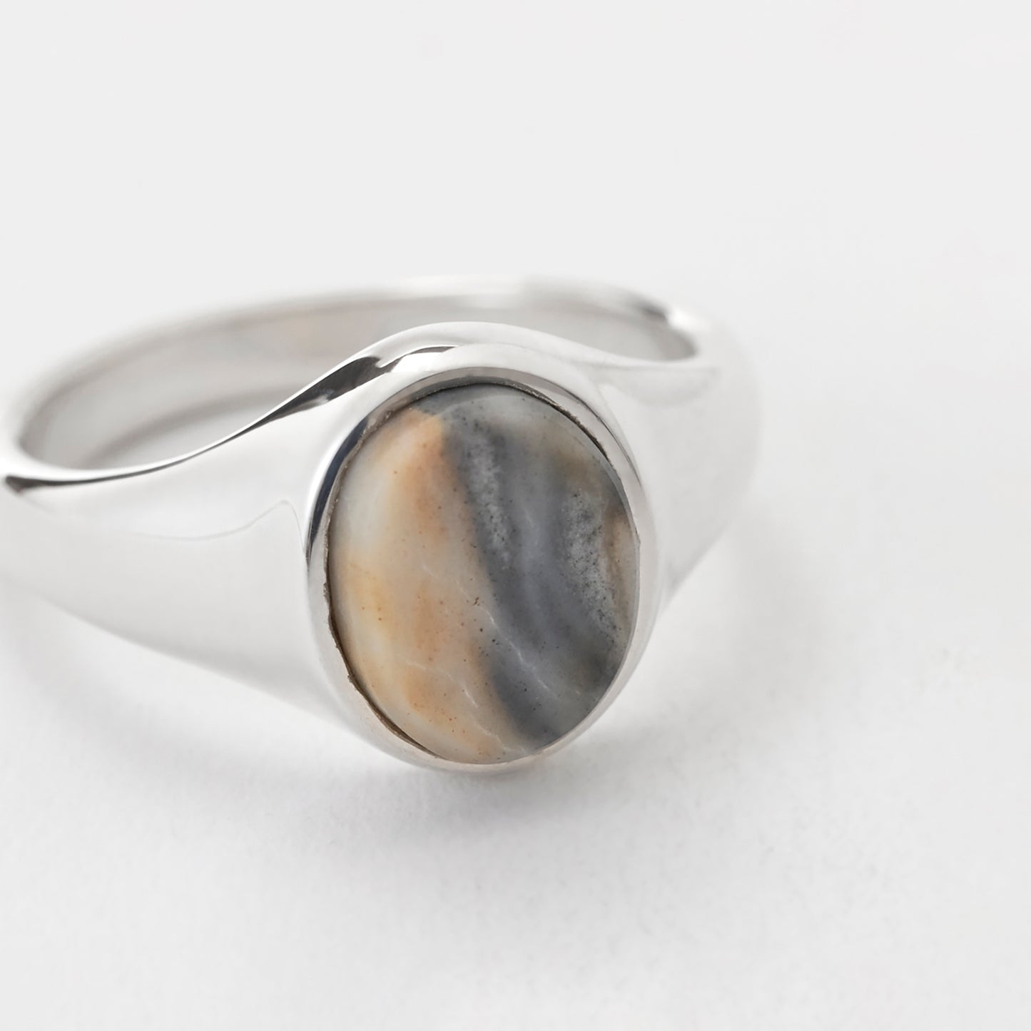 【ONLINE LIMITED】STONE SIGNET RING/PICASSO JASPER(M)