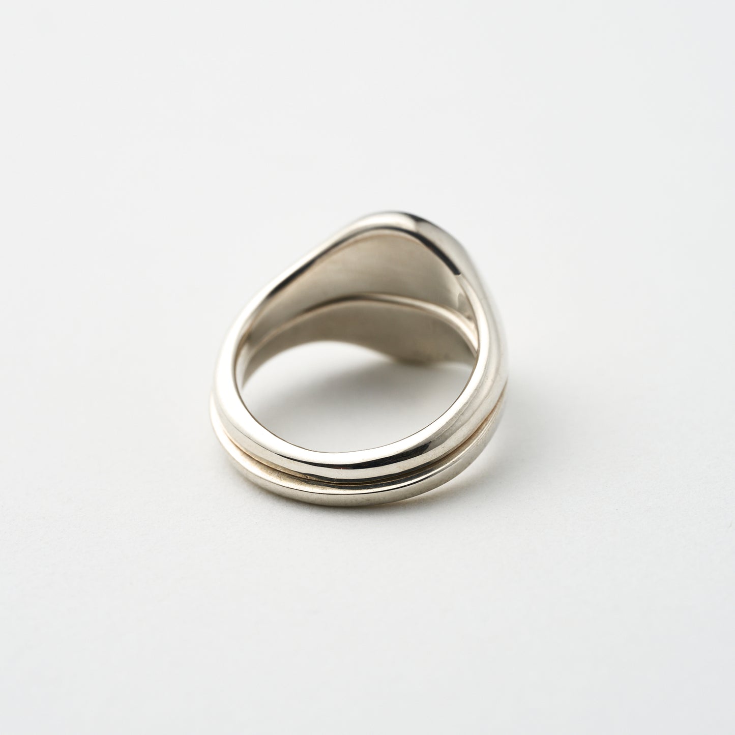 SIGNET BREAK RING SILVER&9K(M)
