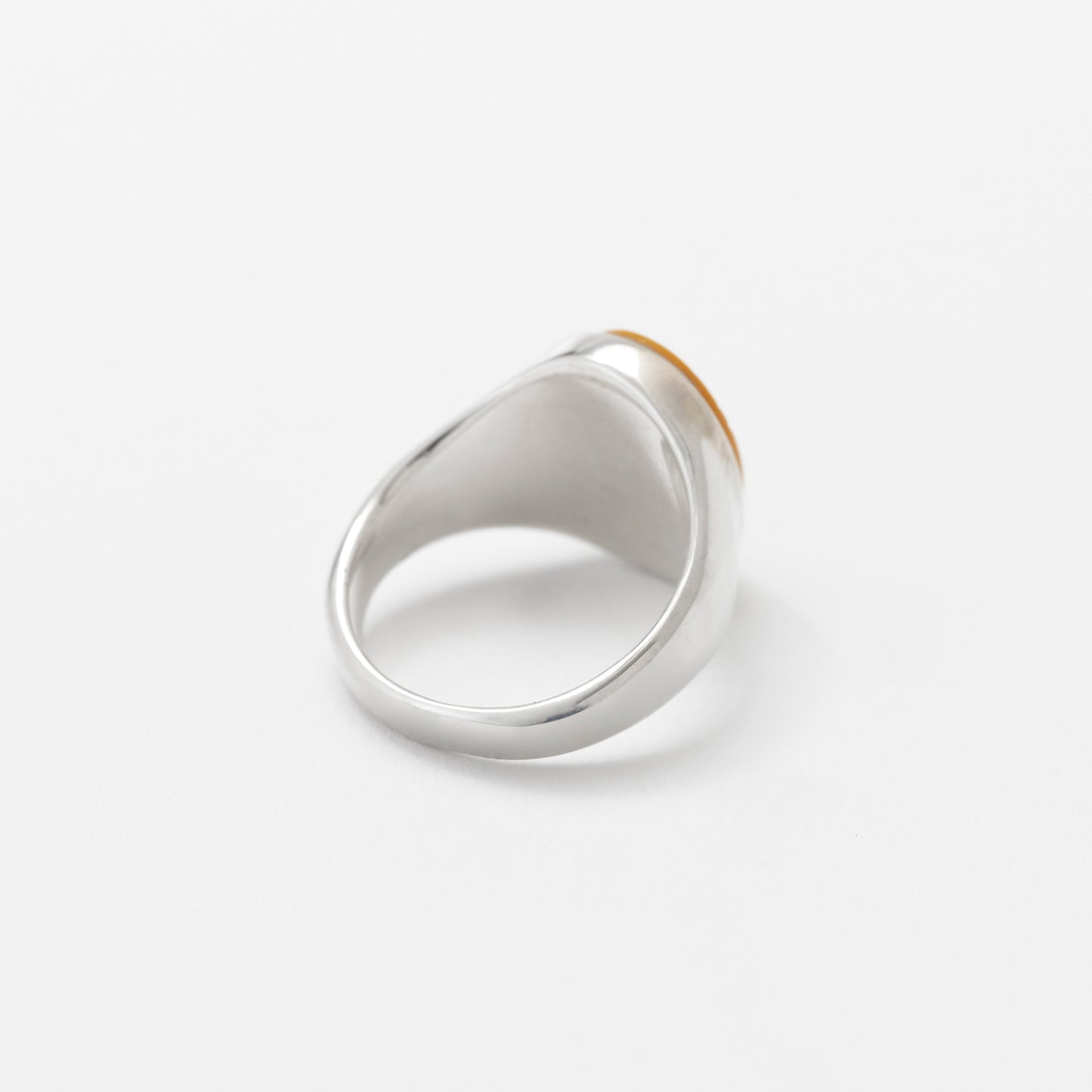 STONE SIGNET RING/YELLOW MOOKAITE JASPER(L)