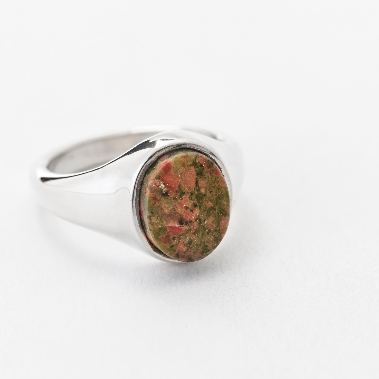 STONE SIGNET RING/UNAKITE(M)