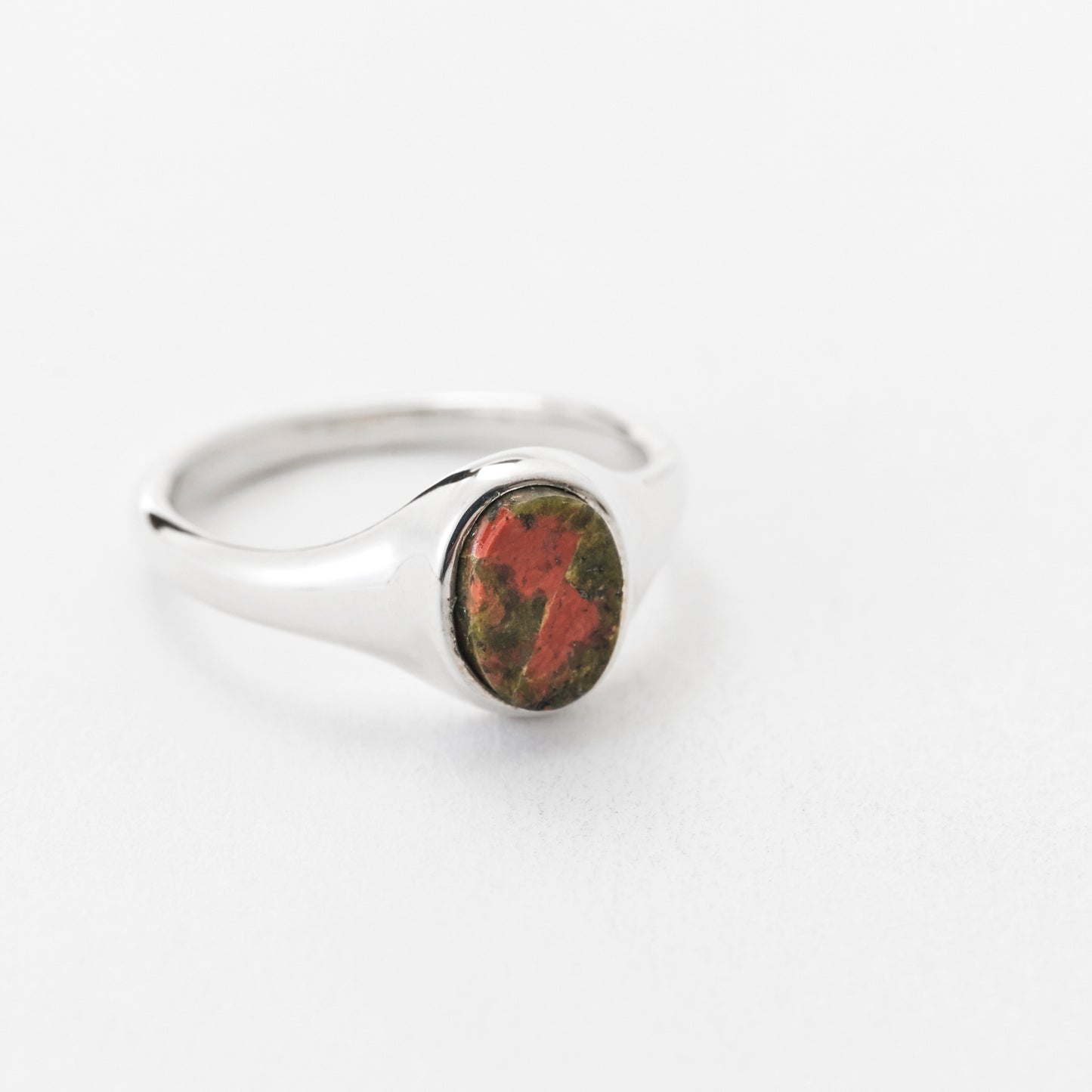 STONE SIGNET RING/UNAKITE(XS)
