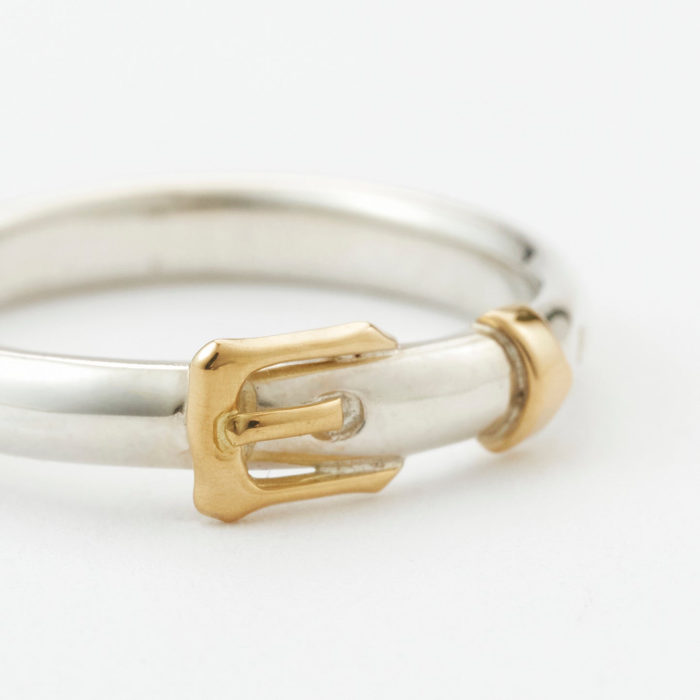 VICTORIAN BUCKLE RING (SILVER&18K GOLD)