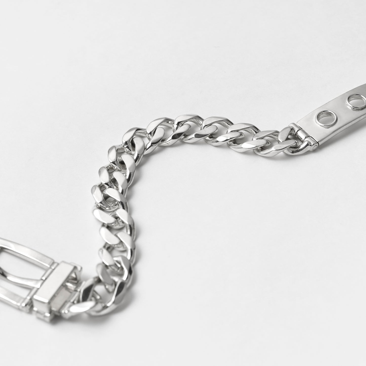 CURB CHAIN BUCKLE BRACELET (L)