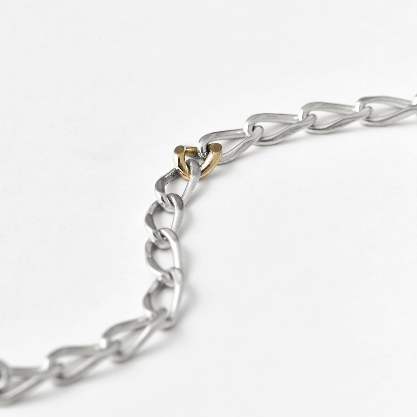 FIGARO CURB CHAIN BRACELET (1 POINT GOLD) S SIZE