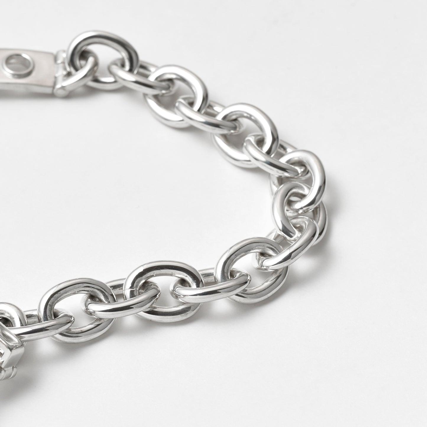 OVAL CHAIN HORSE SHOE BUCKLE BRACELET(L)