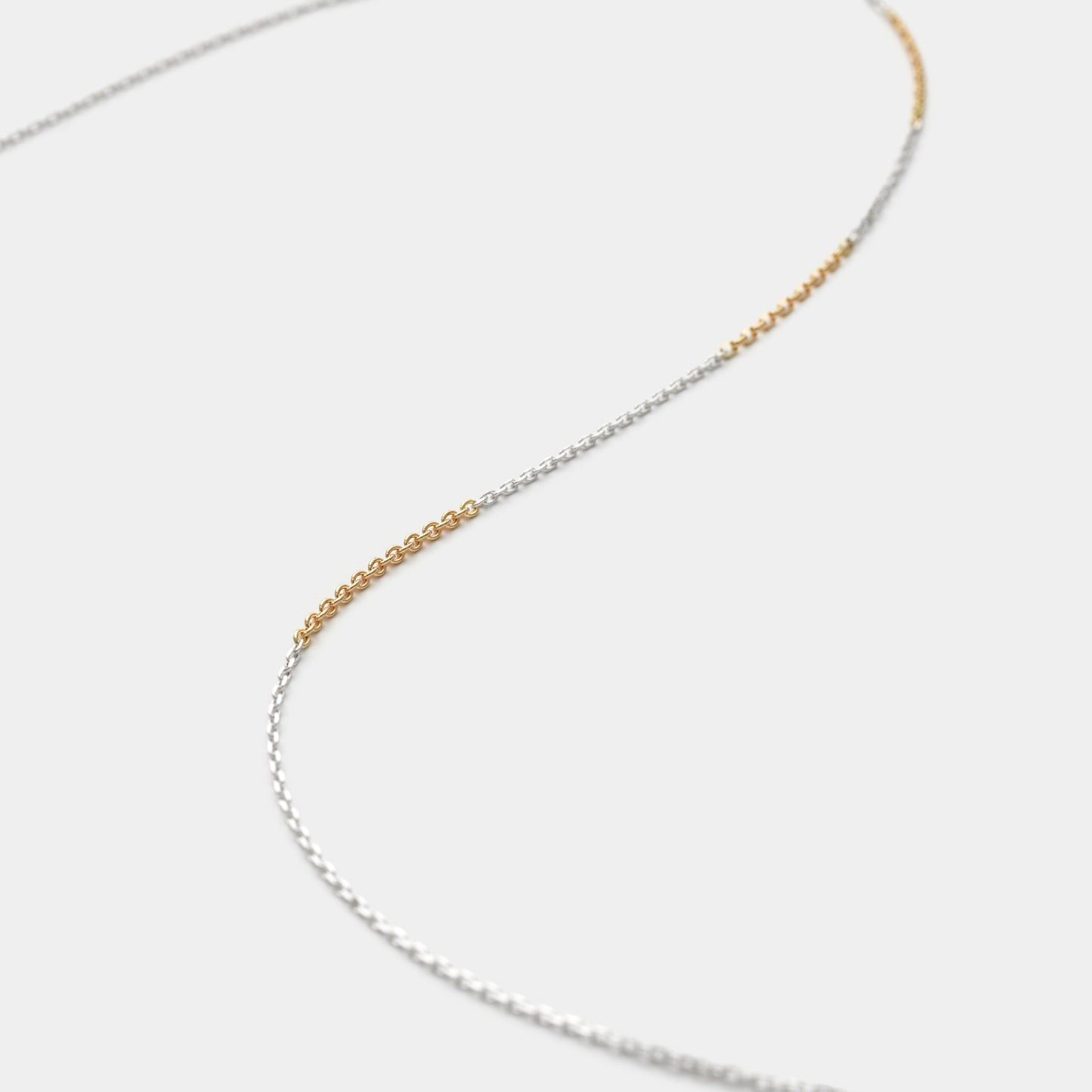 CABLE MIX CHAIN NECKLACE(4 POINT GOLD)