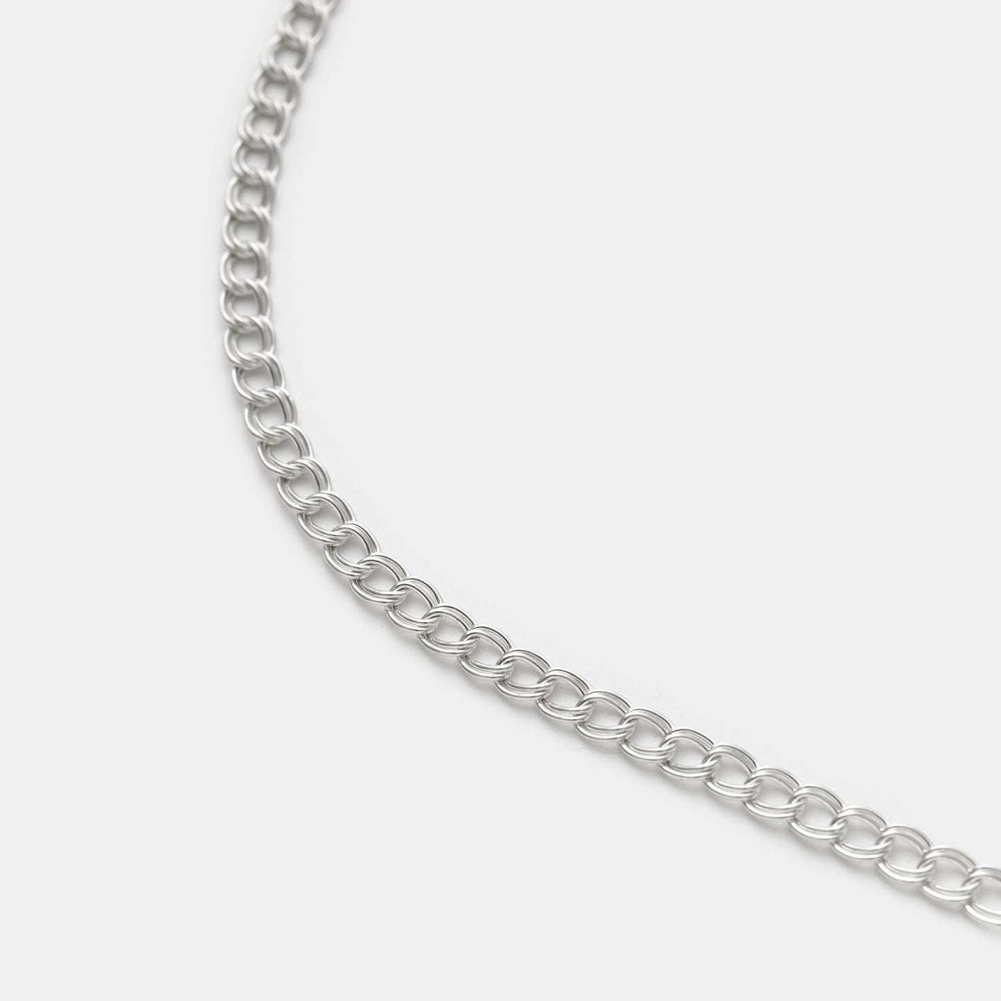 DOUBLE CURB CHAIN NECKLACE / ANCHOR SEAMLESS CLASP