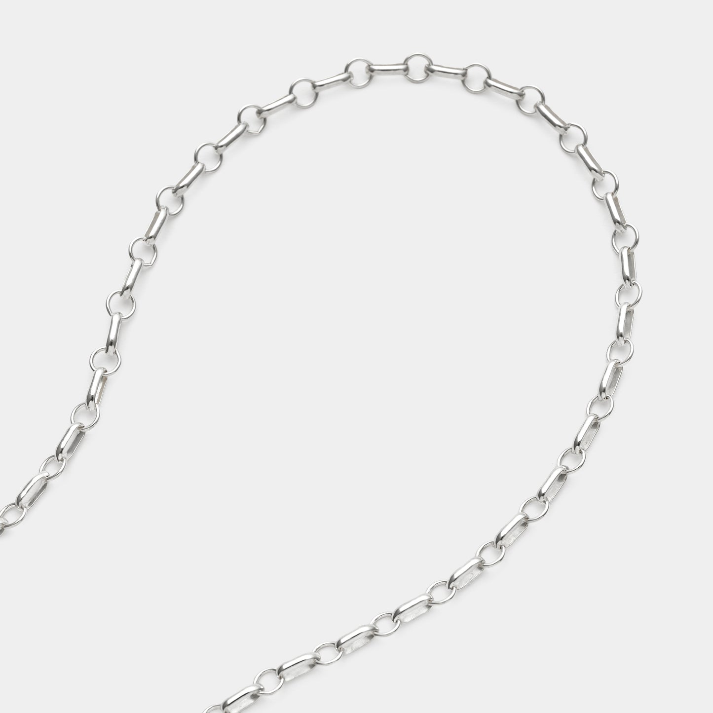 LONG & SHORT CHAIN NECKLACE/ANCHOR SEAMLESS CRASP