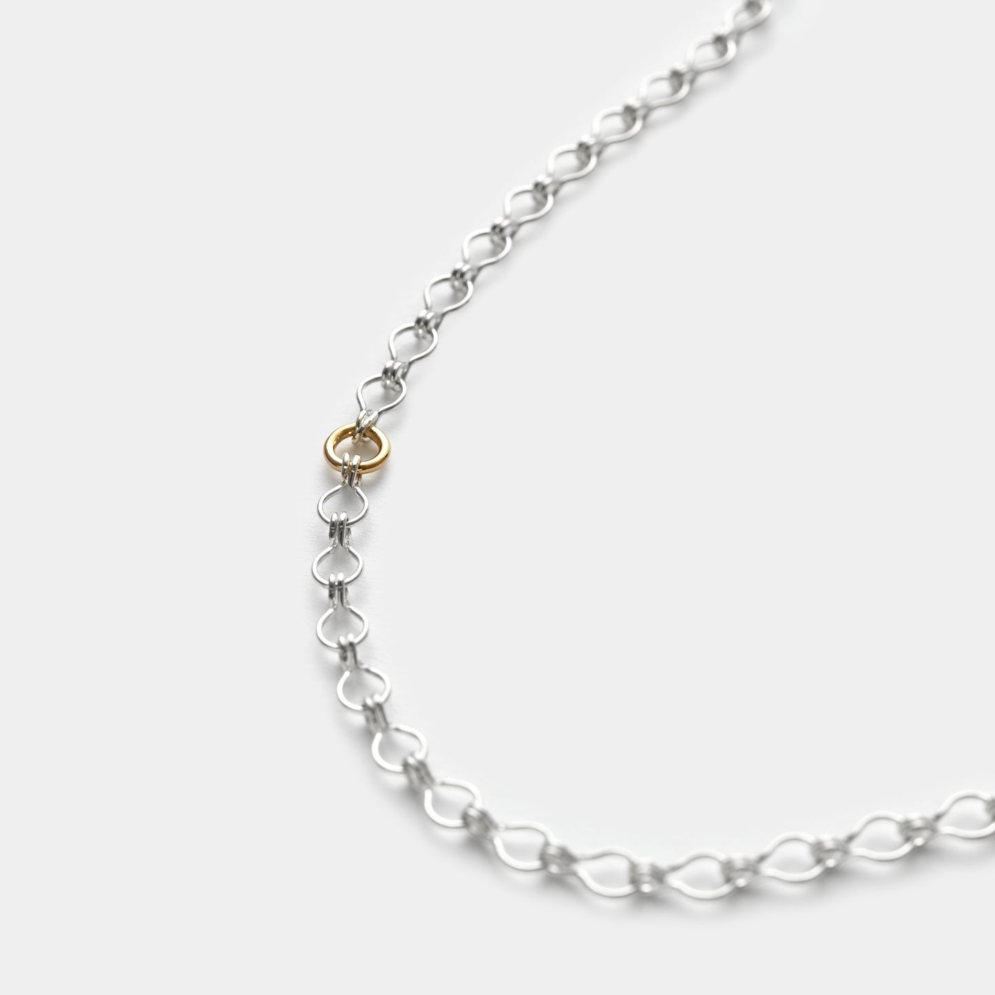 LADDER LINK CABLE CHAIN NECKLACE/1 POINT 14K GOLD FILLED