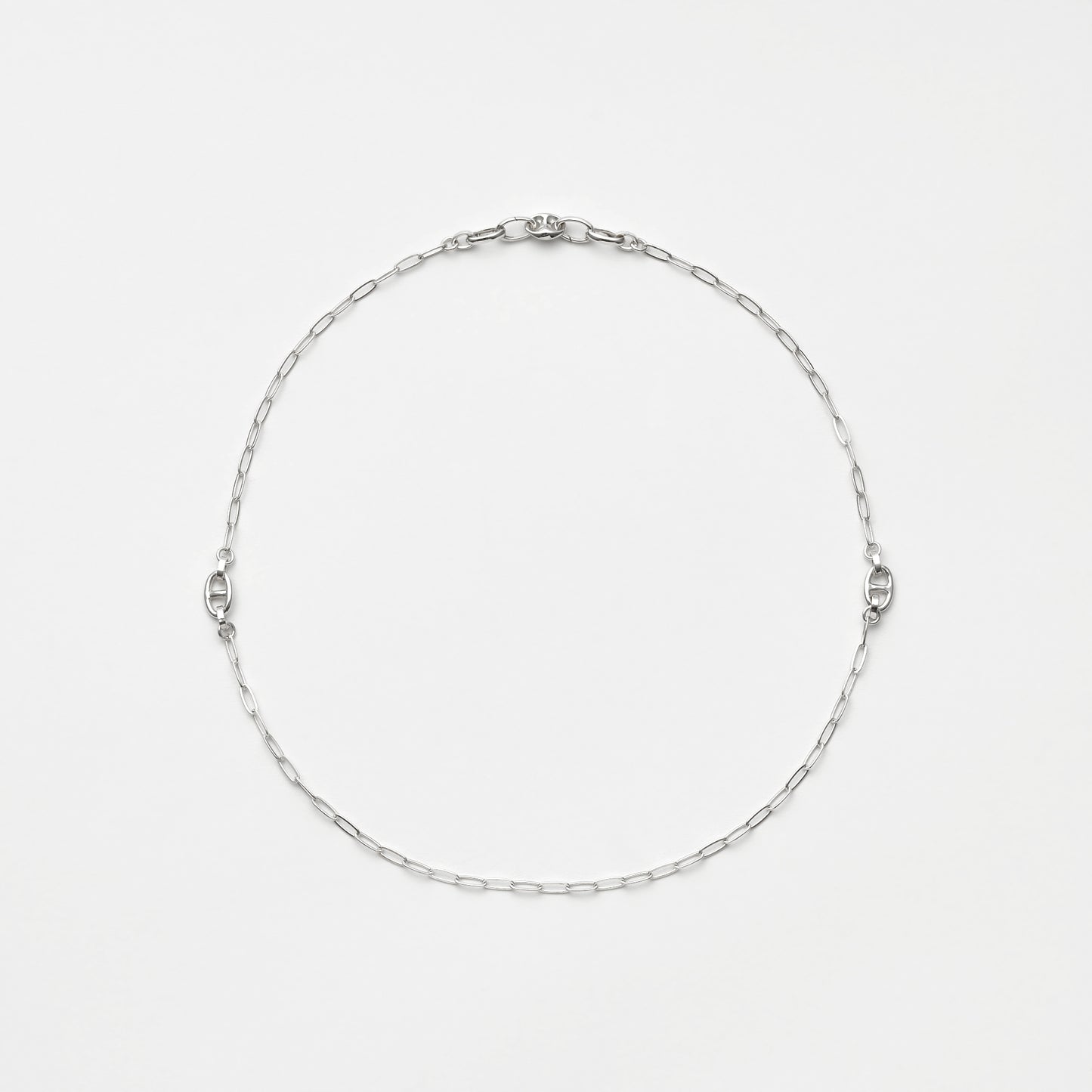 ANCHOR/PC MIX CHAIN NECKLACE