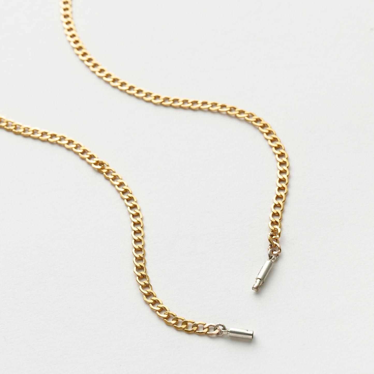 9K FLAT CURB CHAIN NECKLACE(M)