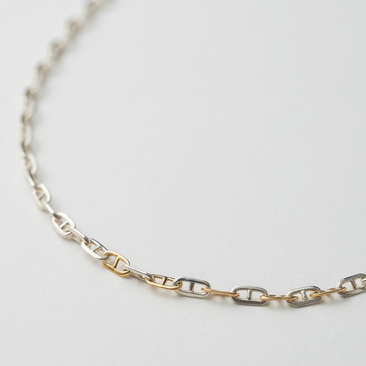 ANCHOR CHAIN NECKLACE(5 LINKS GOLD)