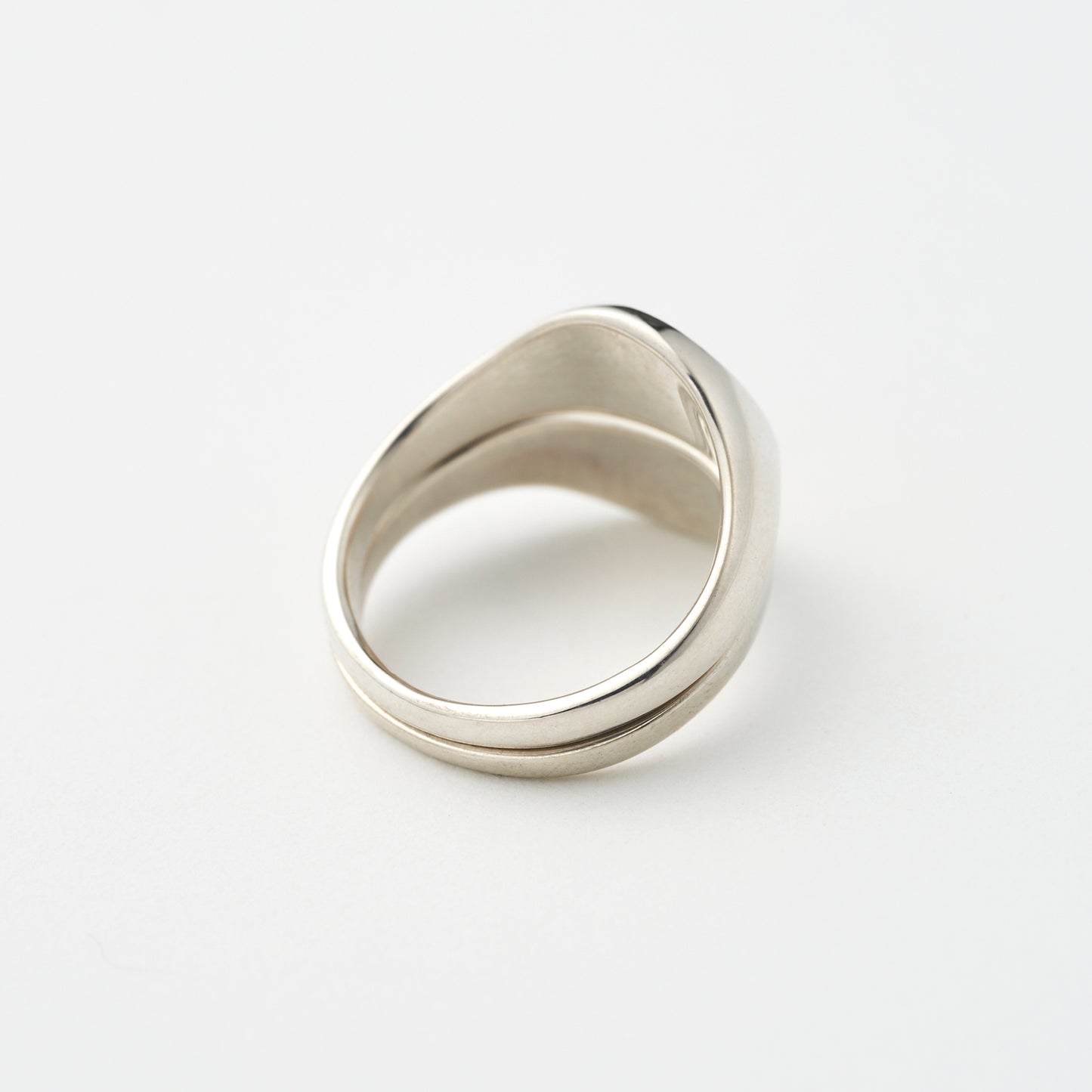 SIGNET BREAK RING SILVER&9K(L)