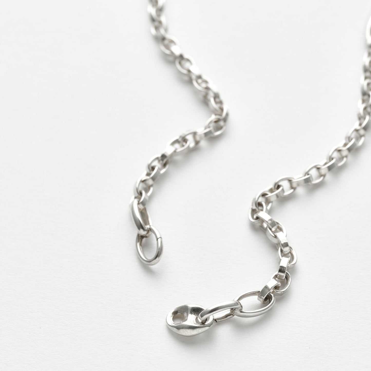ANCHOR MIX CHAIN NECKLACE/ANCHOR SEAMLESS CRASP