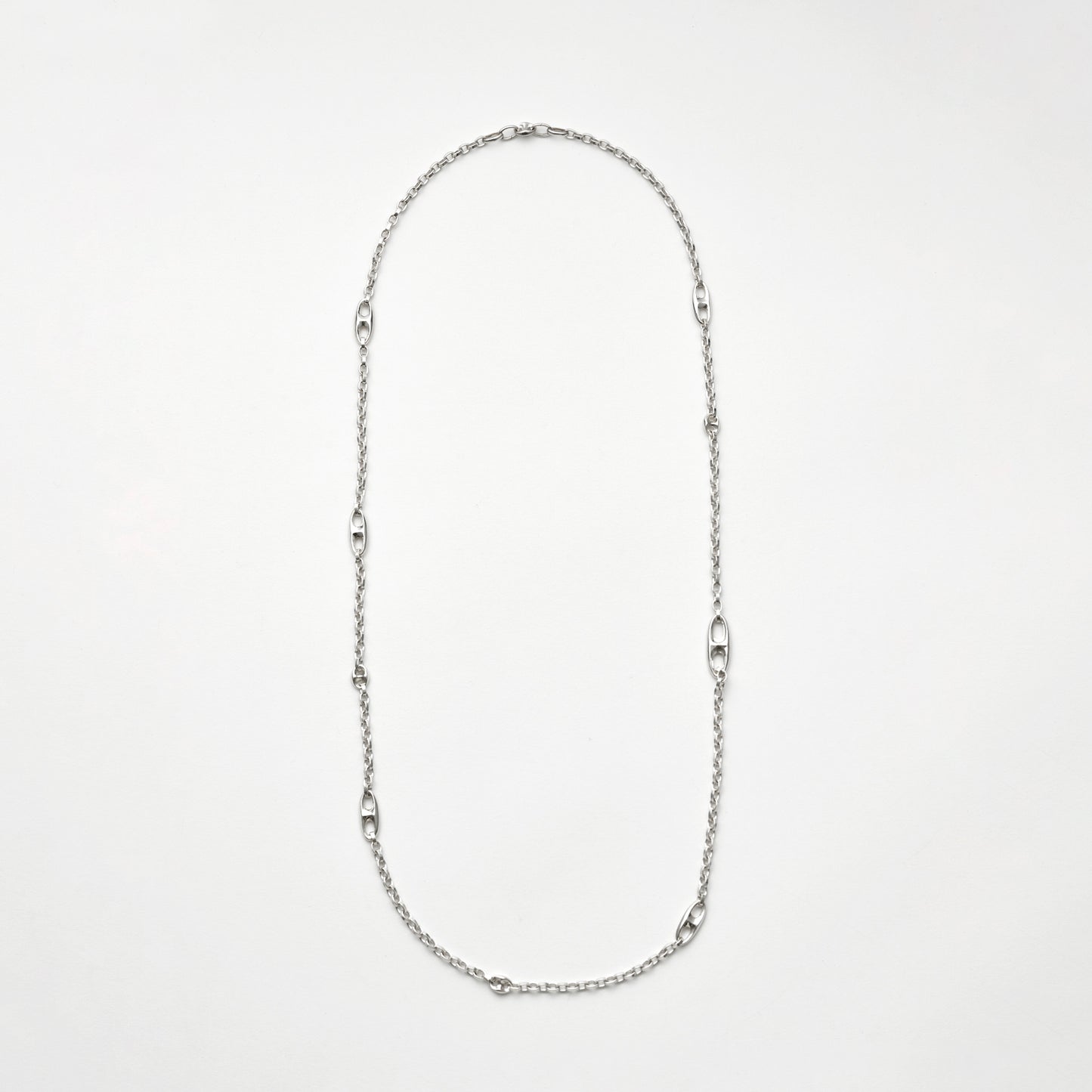 ANCHOR MIX CHAIN NECKLACE/ANCHOR SEAMLESS CRASP
