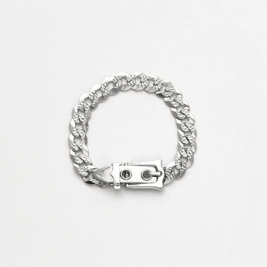 NEW CURB CHAIN VICTORIAN BUCKLE BRACELET (M)