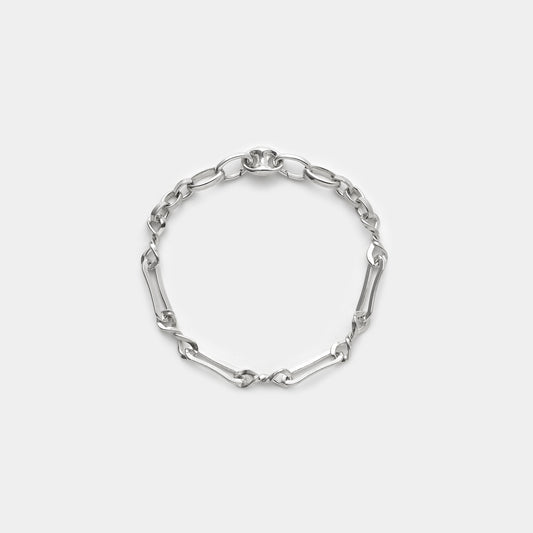 TWIST LINK CHAIN BRACELET/ANCHOR SEAMLESS CRASP
