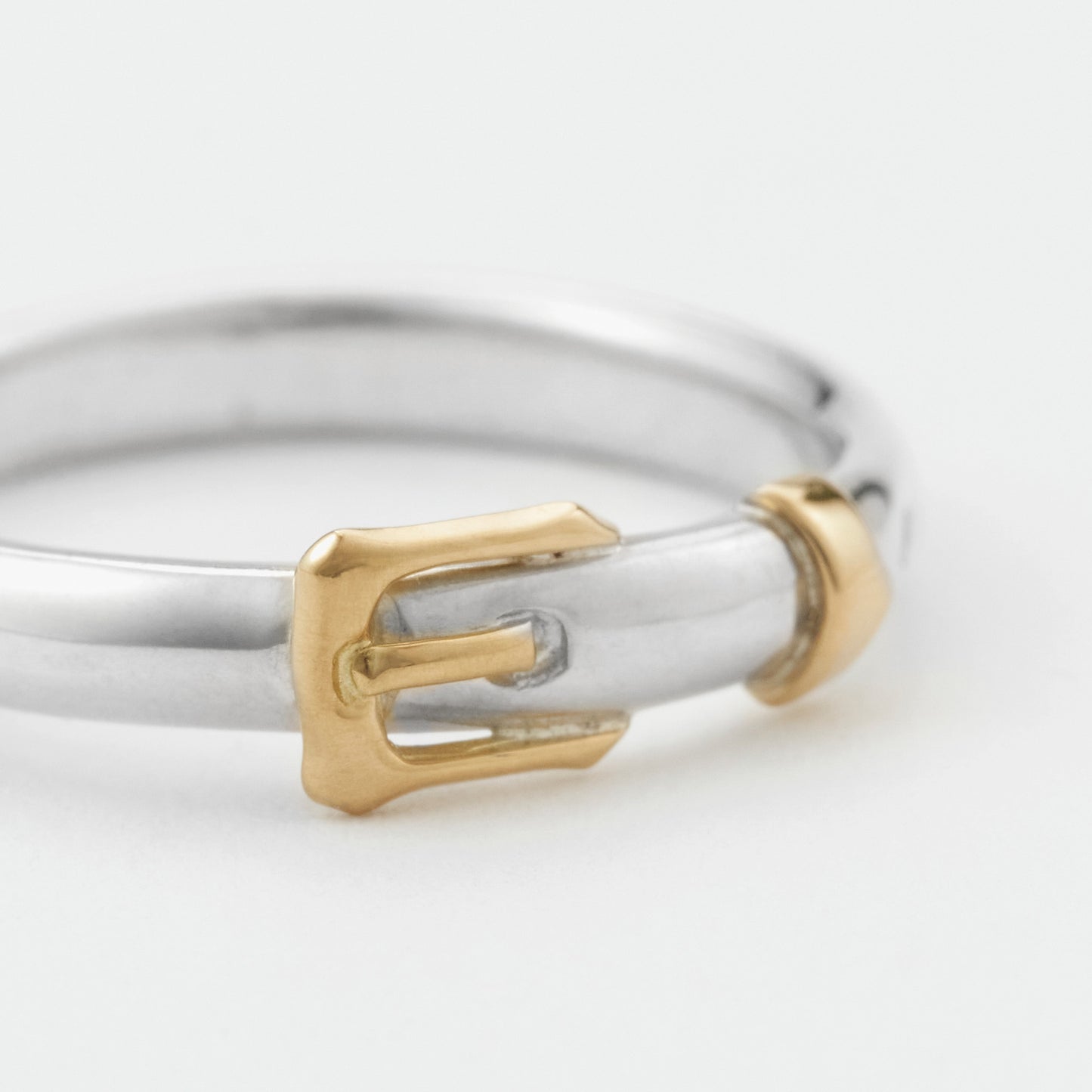 VICTORIAN BUCKLE RING (SILVER&18K GOLD)