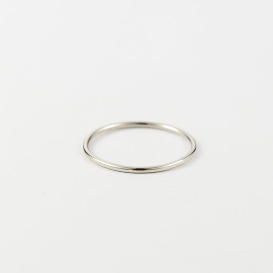 9K WHITE GOLD MINIMAL RING/1.0mm