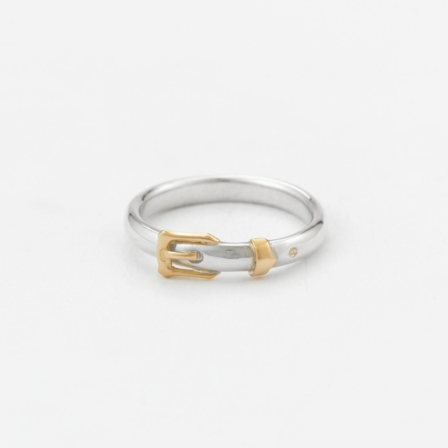 VICTORIAN BUCKLE RING (SILVER&18K GOLD)