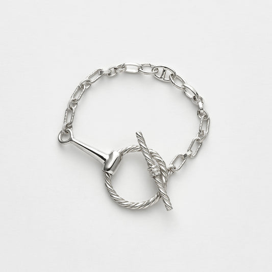CIRCLE T CHAIN BRACELET/TWISTED DESIGN