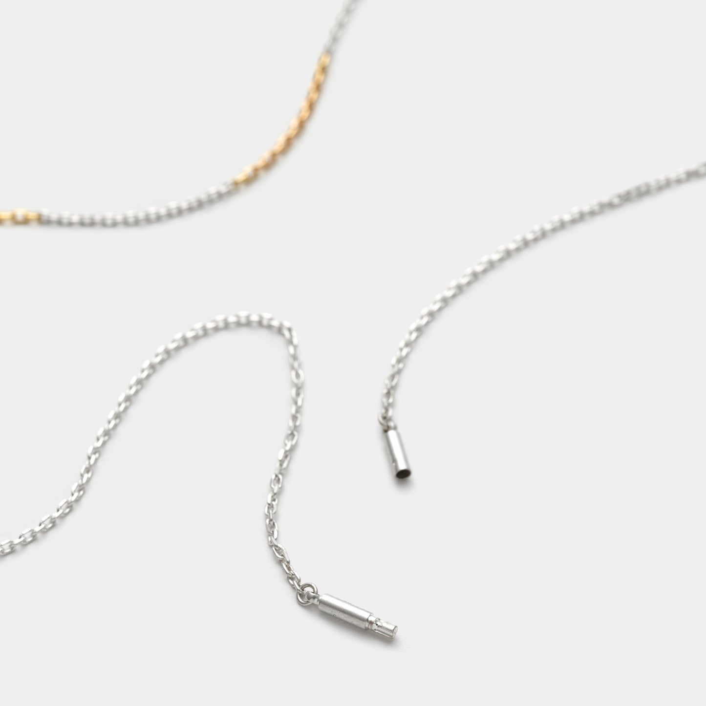 CABLE MIX CHAIN NECKLACE(4 POINT GOLD)