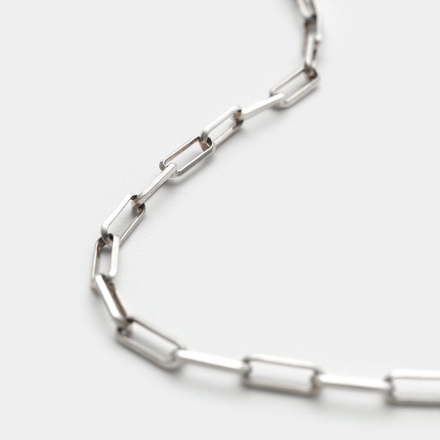 LONG CUT CABLE CHAIN NECKLACE/18K GOLD CRASP