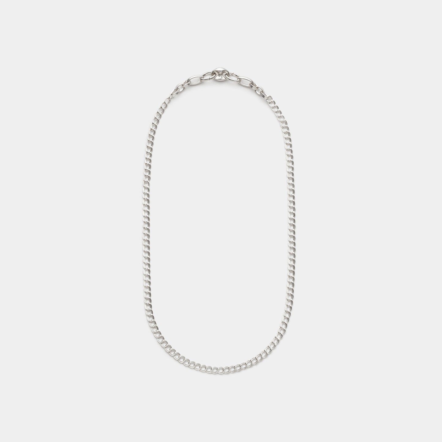 DOUBLE CURB CHAIN NECKLACE / ANCHOR SEAMLESS CLASP