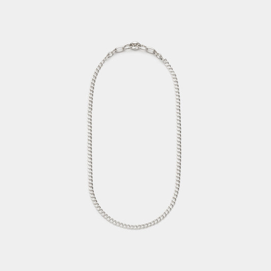 DOUBLE CURB CHAIN NECKLACE / ANCHOR SEAMLESS CLASP