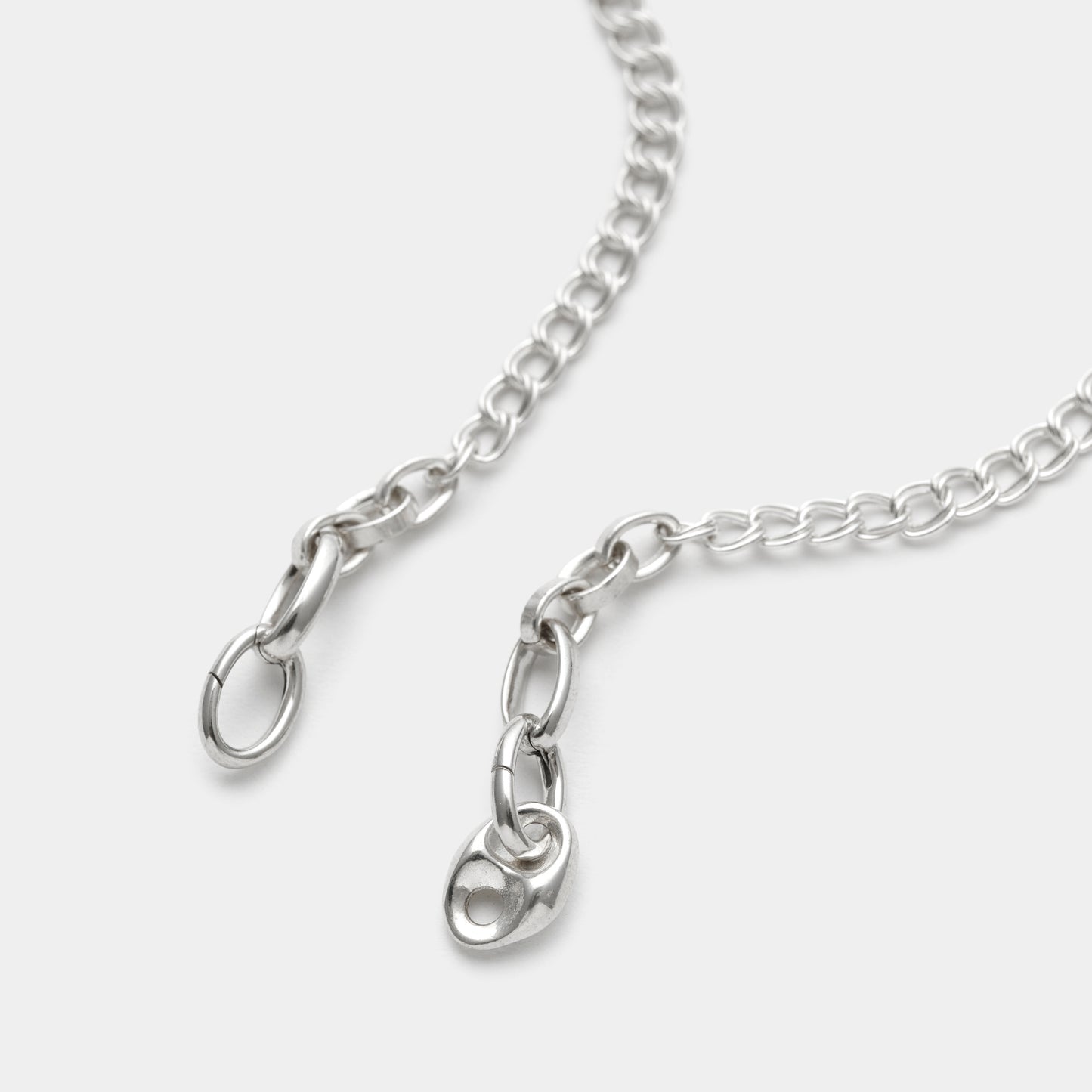 DOUBLE CURB CHAIN NECKLACE / ANCHOR SEAMLESS CLASP