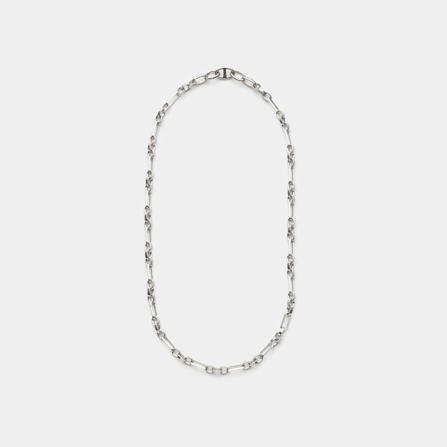 PC ROLO MIX CHAIN NECKLACE/ANCHOR SEAMLESS CRASP