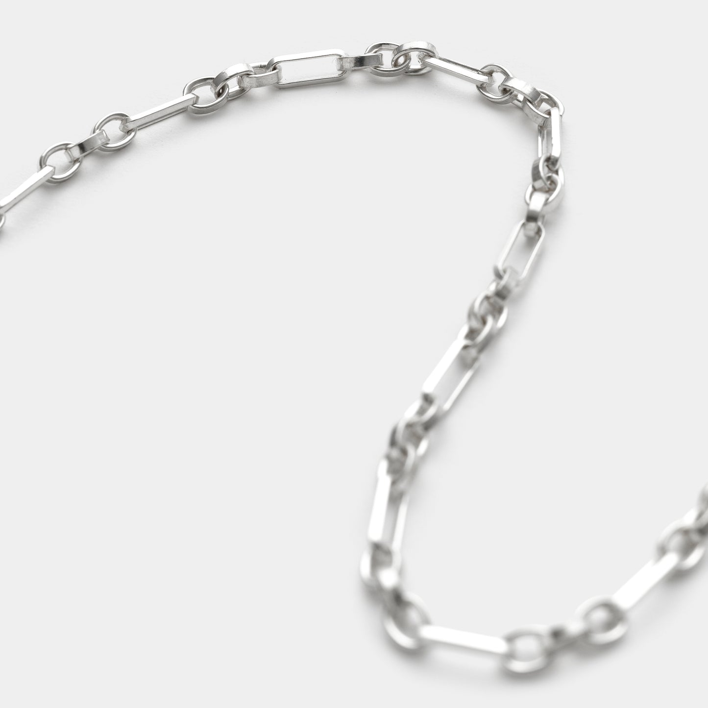 PC ROLO MIX CHAIN NECKLACE/ANCHOR SEAMLESS CRASP