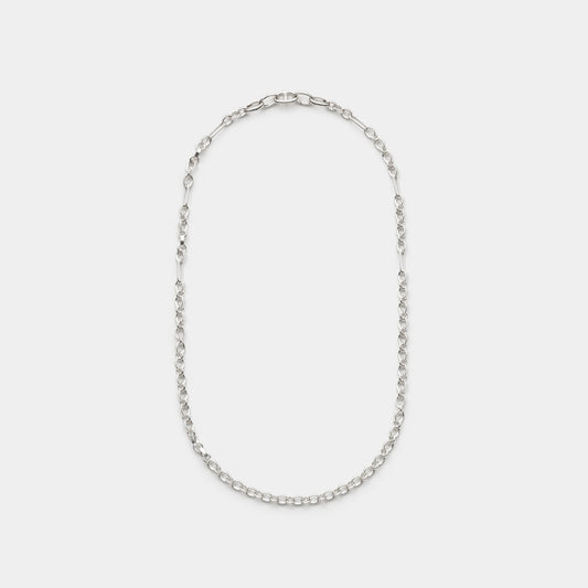 ROLO MIX CHAIN NECKLACE/ANCHOR SEAMLESS CRASP