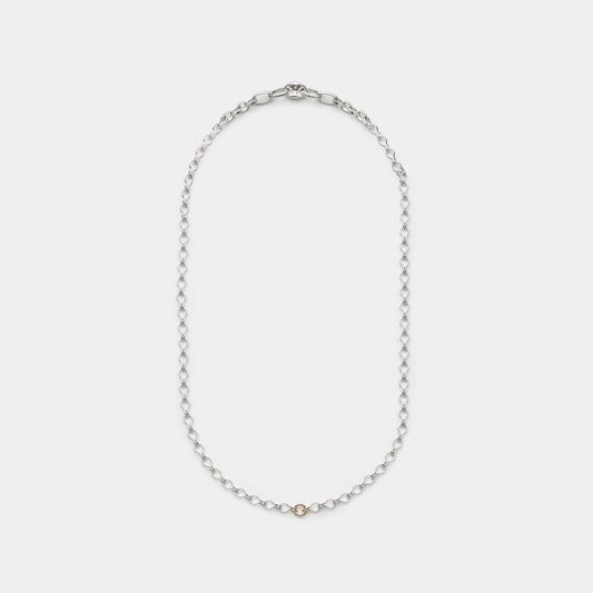 LADDER LINK CABLE CHAIN NECKLACE/1 POINT 14K GOLD FILLED
