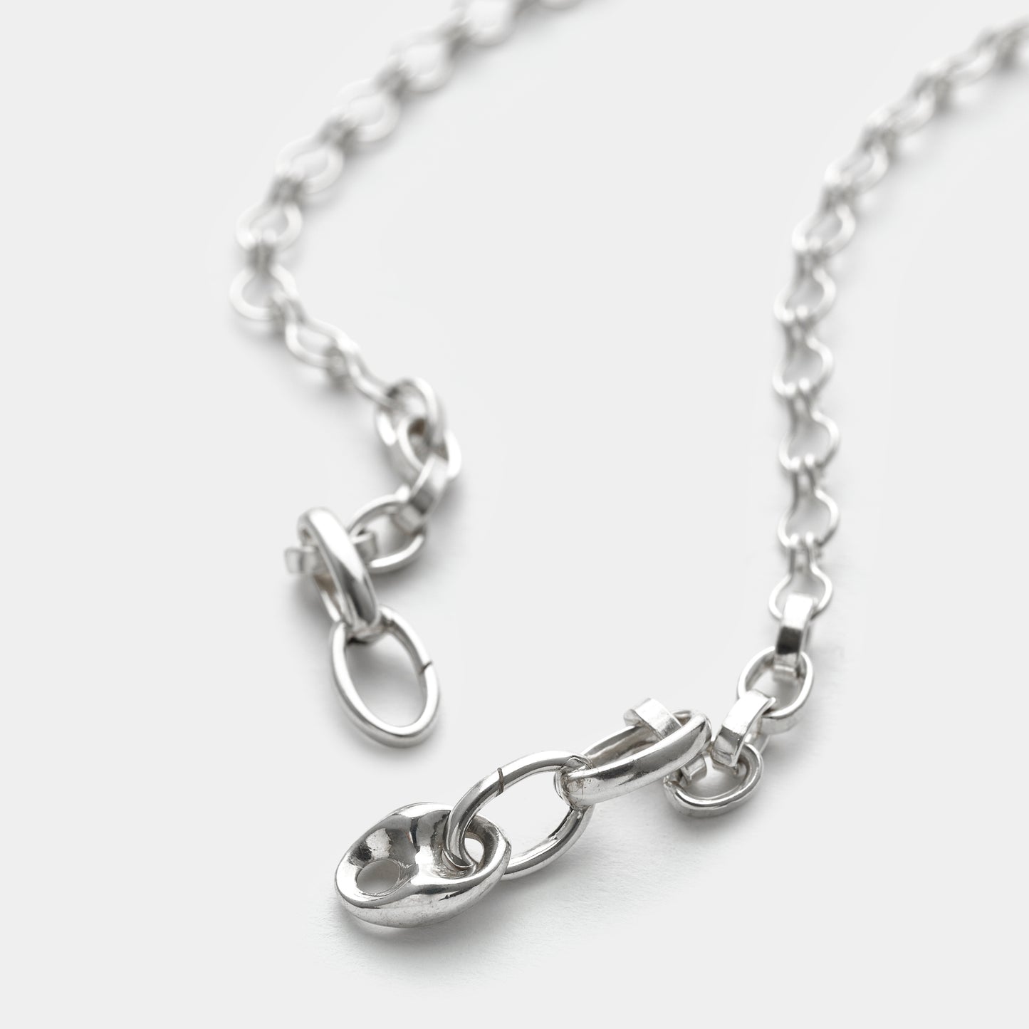 LADDER LINK CABLE CHAIN NECKLACE/1 POINT 14K GOLD FILLED