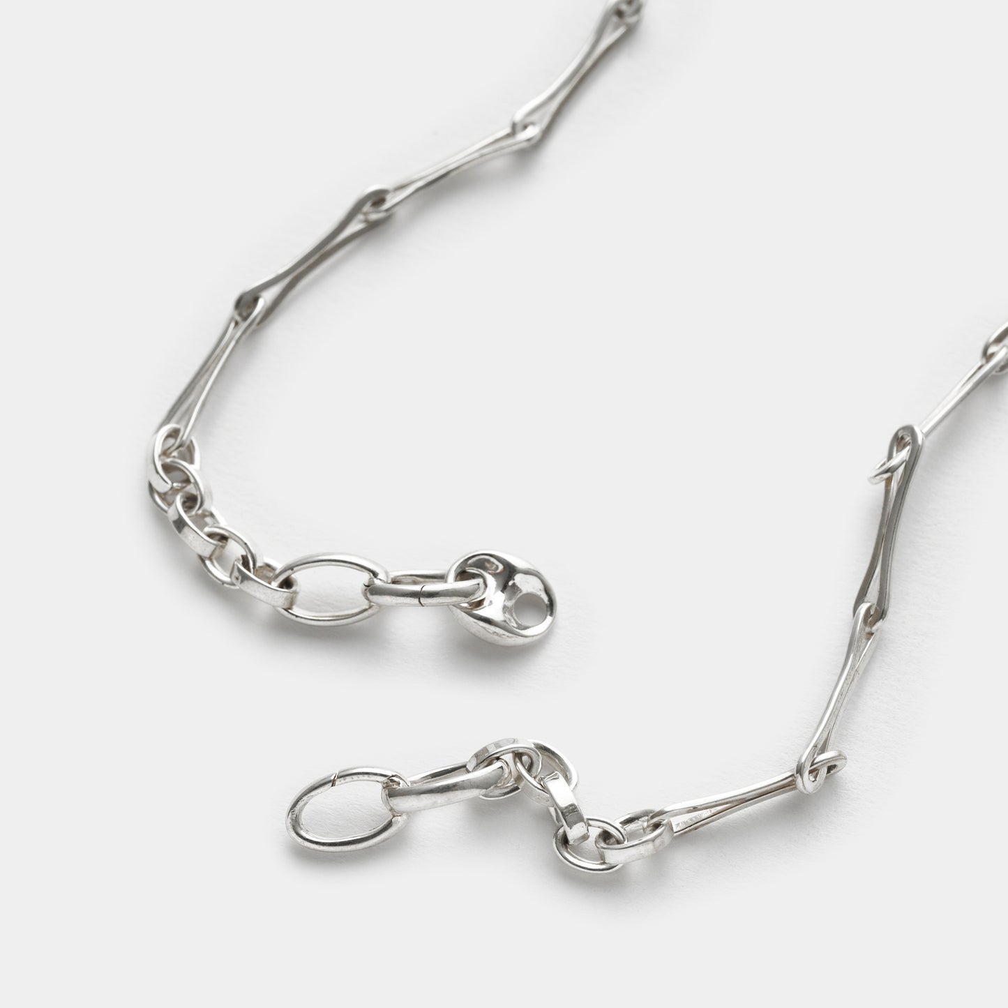 PRESSED LINK CHAIN NECKLACE(M)/ANCHOR SEAMLESS CRASP